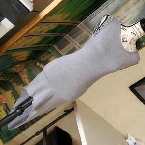 Tempted asymmetric dress with rivets on shoulders